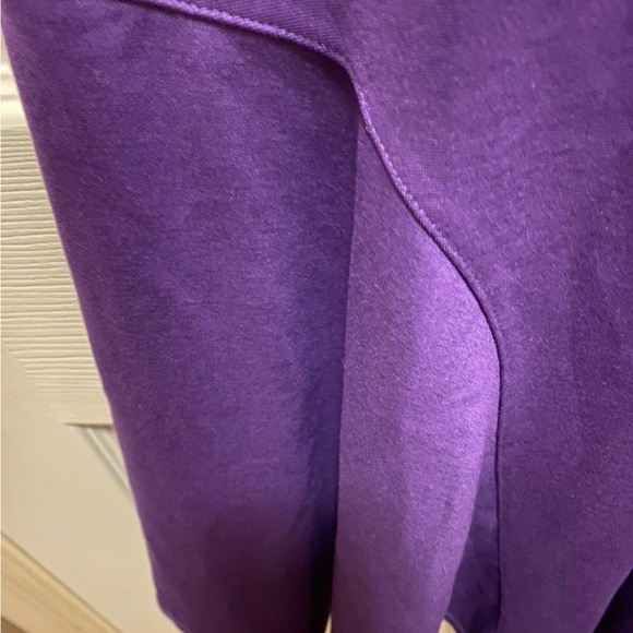 Lauren Ralph Elegant Brill Purple Sleeveless Dress w/ Faux Leather Trim Sz NWT!! - Picture 8 of 15